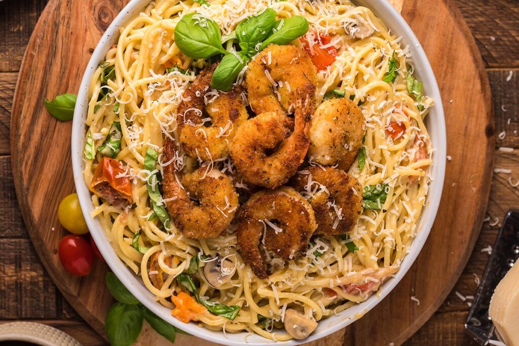 Spicy Shrimp and Chicken Pasta