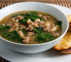 White Beans with Spinach and Sausage